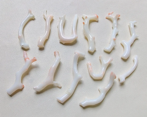 Palo de coral blanco natural, 84Cts, palos de sombra rosa, piedras preciosas de coral blanco natural 100%, palos pulidos sueltos, fabricación de joyas - Product Image 3