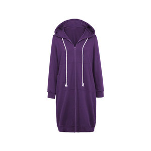 Sudadera con Capucha de Invierno para Mujer, Diseño Nuevo, Tejida, Gruesa, Manga Larga, 100% Algodón, Negra, Felpa Francesa, OEM - Product Image 6