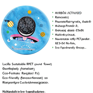 Lucilla Sustainable RPET Round Towel Eco-Friendly <b>Raincoat</b> Gadget - Product Image 2