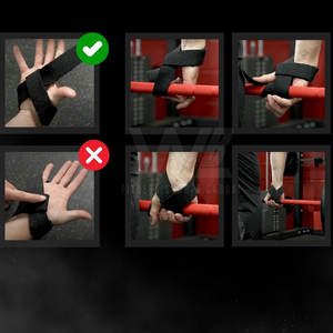 Wholesale Premium-Grade Fitness Gym Wrist Support Wraps Neoprene Powerlifting <b>Straps</b> for Weightlifting Wrist Lifting <b>Straps</b> - Product Image 3