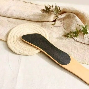 Lima para pies con mango de madera, punta inclinada, acero inoxidable, marrón, negro, duradera, de alta calidad, para hombres y mujeres - Product Image 6