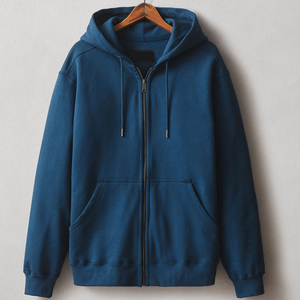 Sweat à capuche zippé pour hommes Sweat en pur coton avec capuche en polaire biologique Sweats à capuche pour hommes Sweats à fermeture éclair personnalisés - Product Image 1
