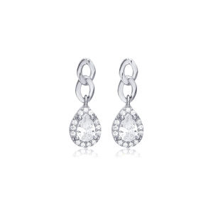 White CZ Stone Pear Design <b>Sterling</b> <b>Silver</b> <b>Stud</b> Earrings Turkish Handmade Wholesale 925 <b>Sterling</b> <b>Silver</b> Jewelry - Product Image 5
