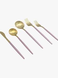 เครื่องใช้บนโต๊ะอาหารที่304สเตนเลสสีสันสดใสเครื่องใช้บนโต๊ะอาหารด้ามยาวเครื่องใช้ในครัวเรือน2025 - Product Image 2