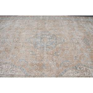 Tapis en laine vintage grand format 6,7x10,2 pieds, gris, patchwork, avec envers en latex, écologique, décoration traditionnelle pour la maison - Product Image 4