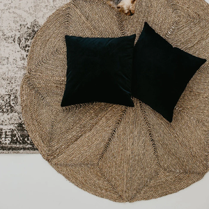 Haute qualité écologique rond jonc de mer décor tapis tissé à la main panier de rangement pour salon fabriqué au Vietnam - Product Image 4