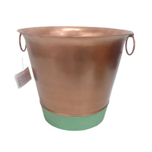 หม้อตั้งโต๊ะสไตล์โมเดิร์นดีไซน์รูปทรงกลมทำจากโลหะทองแดงโบราณสำหรับตกแต่งสวน - Product Image 6