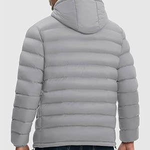 Veste matelassée à bulles pour homme et femme, logo personnalisé OEM, haute qualité, softshell, manteau d'hiver, col montant pour garder au chaud, couleur noire - Product Image 3