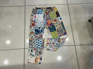 Boho Hippie Patchwork Pantalones Hombre Mujer Algodón Verano Funky Hippy Pantalones Unisex Boho Algodón Pantalones Yoga Pantalones - Product Image 5