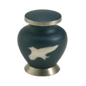 Urnes souvenir de crémation en laiton de haute qualité avec des feuilles gravant de l'étain or noir fini pour les cendres humaines-approvisionnement funéraire - Product Image 6