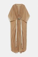 Femme Vêtements Beach Wear Maillot de bain Cover Up Casual V-neck Robe Summer Maxi Dress 2024 Solid Blue Plus Size Long Kaftan Bulk OEM