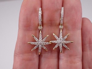 <b>Sterling</b> <b>Silver</b> Round Cut Moissanite <b>Stud</b> <b>Earrings</b> for Women Vintage Design Engagement Wedding Anniversary Party Gifts - Product Image 5