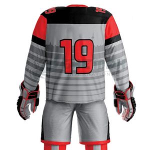 Vente en gros de vêtements de hockey sur glace OEM confortables pour hommes, uniformes réglables de nouveau design, ensembles de vente chaude avec logo personnalisé et nom de l'équipe - Product Image 4