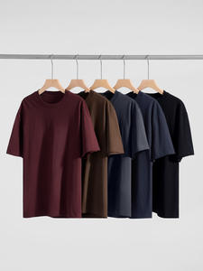 2026 Hot Summer Men's Cotton Soft Comfortable T-shirt Solid Color Casual Loose Short-sleeved <b>Tshirt</b> - Product Image 6