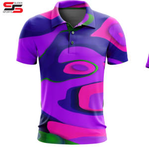 เสื้อโปโลผู้ชายแบบมีสไตล์แบบมีกระดุมกลางปกเสื้อแบบแห้งเร็วเหมาะสำหรับฤดูร้อน - Product Image 3