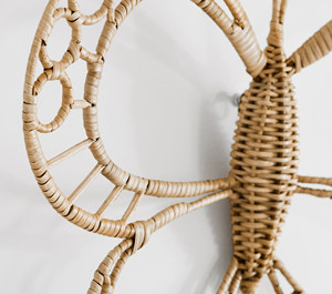 Ratán mariposa pared colgante decoración chico habitación ratán niños decoración estilo Boho chico guardería - Product Image 4
