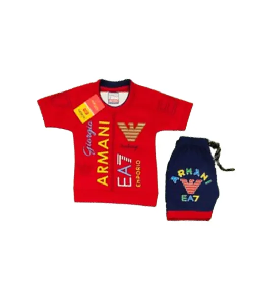 Exclusive Boys T-Shirt Printed Half Sleeve Casual 100% Cotton Wholesale OEM Custom Boys Clothing Sets