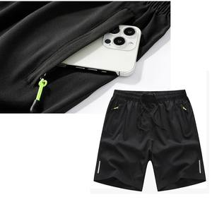 กางเกงวิ่งออกกำลังกายของผู้ชายแห้งเร็วมีกระเป๋าซิปกางเกงขาสั้นชายหาดแบบกำหนดเองฤดูร้อนสไตล์สตรีทแวร์100% โพลีเอสเตอร์ทันสมัย - Product Image 2