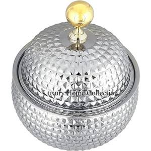 Ensemble de 4 casseroles artisanales en cuivre 100% avec poignées et couvercle en acier inoxydable, articles de cuisine pour table - Product Image 5