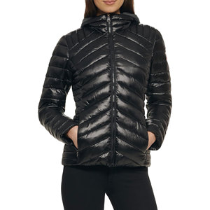 Women's Slim Fit Quilted Puffer Jacket Breathable Windproof Eco-Friendly Winter Warm Padded Outerwear Hooded Shearling Lined - Product Image 5
