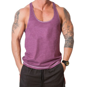 Camiseta sin mangas Muscle Fit de alto rendimiento para hombre, Color azul sólido, ideal para entrenamientos de gimnasio y ropa deportiva informal de verano, camiseta sin mangas - Product Image 4