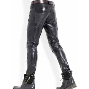 กางเกงหนังแท้สั่งตัดสำหรับผู้ชาย  รักษ์โลก น้ำหนักเบา เอวสูง ทรงตรง ระบายอากาศได้ดี สไตล์ลำลอง สตรีทแวร์ สำหรับฤดูหนาว - Product Image 4