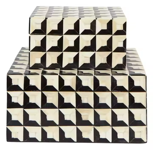 Nouvelle boîte de rangement en incrustation d'os, en bois de manguier massif, boîte décorative pour salon, salle de bain, cuisine, usage domestique, vente en gros de boîtes en os 2025 - Product Image 2