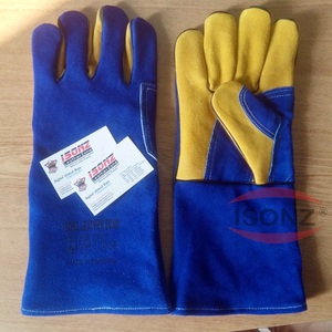 14 Inch 35 cm Cow Leather Welding Gloves Leather Safety Gloves Working Gloves for Welding - Product Image 2