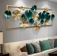 Décoration murale moderne en fer forgé personnalisable avec feuilles de Ginkgo pour chambre et salon