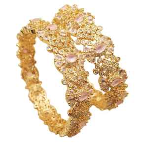 Bracelets sans ternissement plaqués or 18 carats, étanches, anti-ternissement, hypoallergéniques, en acier inoxydable, bijoux tendance pour femmes - Product Image 1