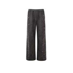 Conjunto de Sudadera con Capucha y Pantalones de Chándal de Lujo de Algodón Grueso con Logotipo Personalizado, Chándales Cuadrados de Alta Calidad con Pedrería para Unisex - Product Image 5