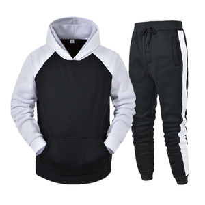 Survêtement à capuche pour homme, haut de gamme, tenue de sport, de course, ensemble de Jogging, manches longues, couleur assortie, vente en gros, - Product Image 3