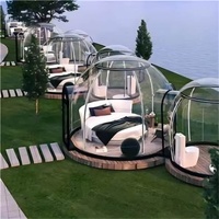 Mini maison bulle préfabriquée verte
