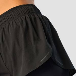 Short de vélo confortable pour femme-Tissu taille haute et extensible, parfait pour les séances de cyclisme et d'entraînement - Product Image 4