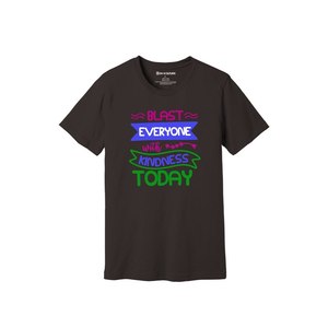 Thèmes de gentillesse imprimer 100% t-shirt en tissu de coton 160-180 à lourd GSM 12 couleurs disponibles Personnalisé votre propre conception et placement - Product Image 5
