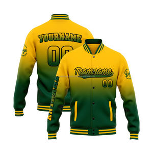 Streetwear tendance pour hommes veste universitaire en laine personnalisée en gros MCACVJ-159 col montant broderie placement sur le devant - Product Image 1