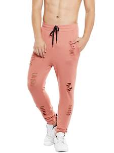 OEM Vente de Gros 2025 Coton 100% Déchiré Pantalon de Survêtement Décontracté Pantalon Coupe Ample Streetwear Pantalon Fitness à Cordon sur Mesure - Product Image 4