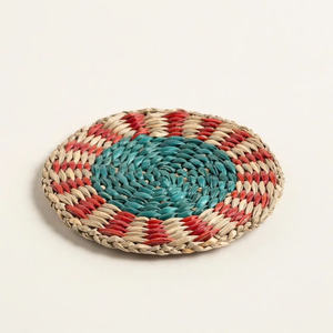 Juego de Posavasos de Pasto Marino Tejidos a Mano, Posavasos de Mimbre Natural, Ecológicos, Decoración Rústica Boho para Mesa de Comedor - Product Image 4