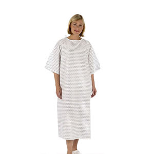 Uniforme de patient unisexe réutilisable et durable de robe d'hôpital avec fermeture arrière complète en mélange de coton pour les hôpitaux et les centres de santé - Product Image 2