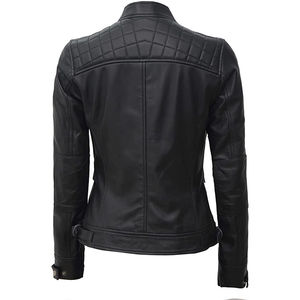 Veste en cuir pour femmes, mode streetwear, vêtements, grande taille, respirante, service OEM, vêtements pour femmes, veste en cuir - Product Image 4