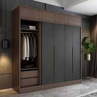Usine directe personnalisé prêt à assembler panneau Mdf garde-robe conceptions meubles de chambre à coucher armoire murale ensemble armoire de couleur personnalisée