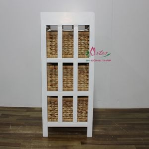 Gabinetto di stile bohémien costruito a mano vietnamita acqua giacinto cassetti ripiano in legno per la casa organizzazione soggiorno decorazione - Product Image 3