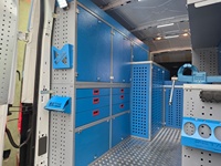 Système d'étagères modulaires contemporaines en aluminium DETAY OEM pour fourgonnette, 12 tiroirs, revêtement électrostatique, rangement pour véhicule commercial, ignifuge
