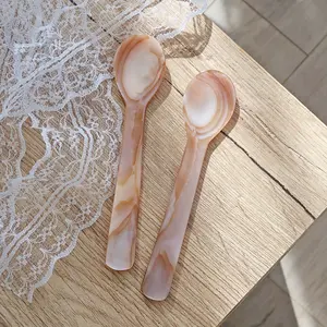 Best Selling Seashell Spoon <b>Eco</b> Friendly Dinnerware Mother of Pearl Vintage <b>Egg</b> Spoon Dessert From Vietnam Factory - Product Image 4