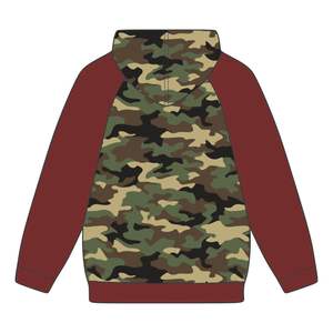 DST Delta Camo Body Maroon Raglan Sleeves Hoodie Cotton Blend Greek Sorority Apparel Divine Nine Soror Hoodie Founding Year - Product Image 3