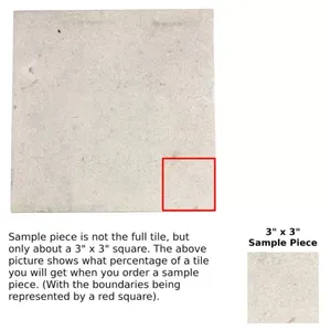 Carrelage de sol en calcaire bronzé 3x3 ÉCHANTILLON TS-58 poli fendu finition de surface dégringolée pour l'extérieur extérieur de la villa - Product Image 1