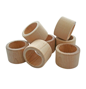 Platos y platos servilletero de madera anillos de tejido hechos a mano de calidad duradera para decoración de mesa de Hotel servilletero - Product Image 3