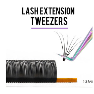 Herramientas de maquillaje profesional Diamond Grip-Pinzas de pestañas de acero inoxidable más vendidas con pinzas de pestañas de extensión coloridas - Product Image 6