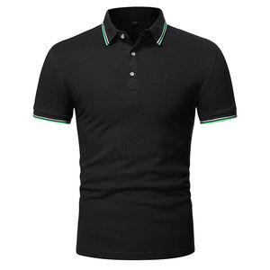 Polo de manga corta informal para hombre de calidad superior, camiseta transpirable de verano, camiseta estampada para exteriores, ajuste holgado, teñido liso - Product Image 1