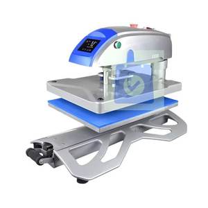 Nueva Prensa Térmica Plana Eléctrica Manual Multicolor de 40x50 cm con Plataforma Giratoria Intercambiable OEM 110/220V para Camisetas - Product Image 2